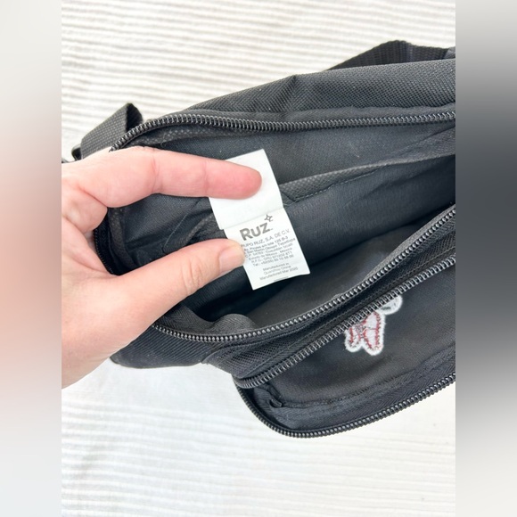 Disney Embroidered Minnie Mouse Black Fanny Pack Waist Bag - Picture 5 of 9